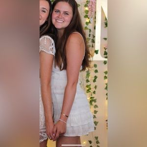 White Polly Fringe Dress